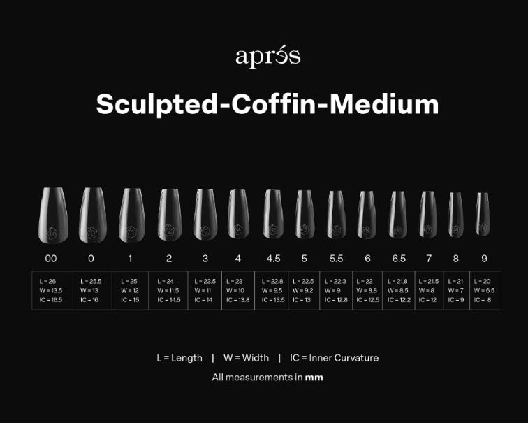 Apres Gel-X Sculpted Coffin (Medium) Box of Tips