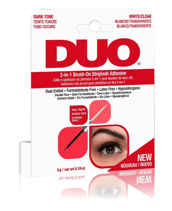 DUO Brush-On Striplash Adhesive - 2in1 Duel End Clear/Dark 5g