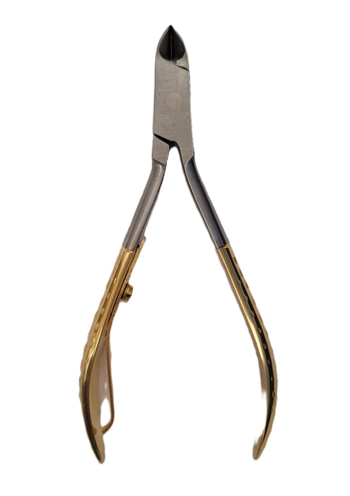 EBS Stainless Steel Cuticle Nipper Gold Handle - Jaw 16