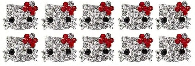 EBS Nail Art Charms - Hello Kitty with Rhinestones (set of 10pcs)