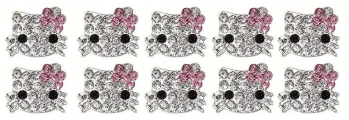 EBS Nail Art Charms - Hello Kitty with Rhinestones (set of 10pcs)