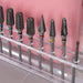 EBS Nail Drill Grinding Bit Holder Box 10 Holes Acrylic Nail Tool Storage Rack