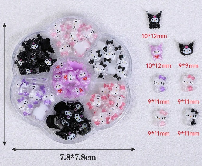 EBS Nail Art Charms - Hello Kitty and Kuromi