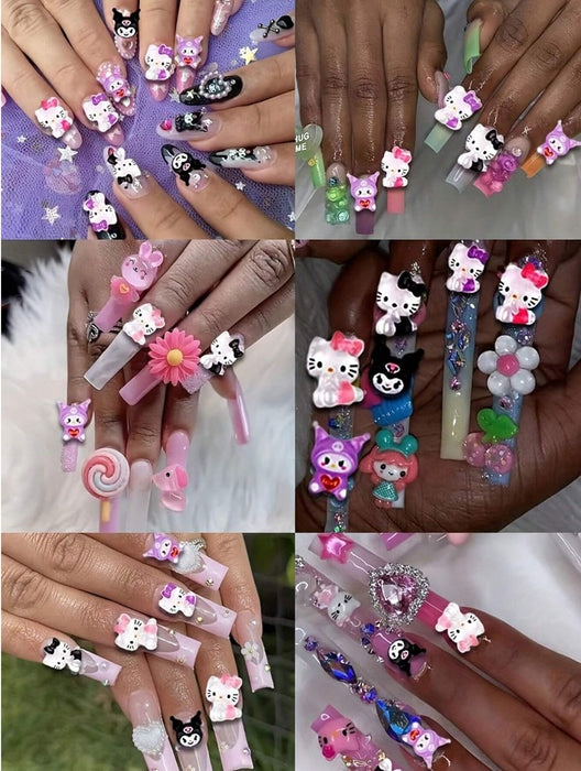 EBS Nail Art Charms - Hello Kitty and Kuromi