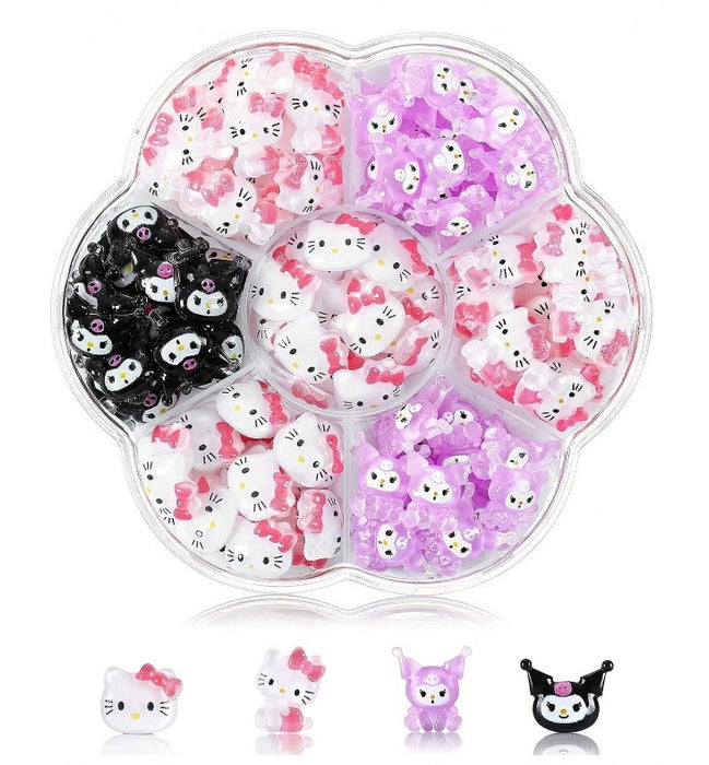 EBS Nail Art Charms - Hello Kitty and Kuromi