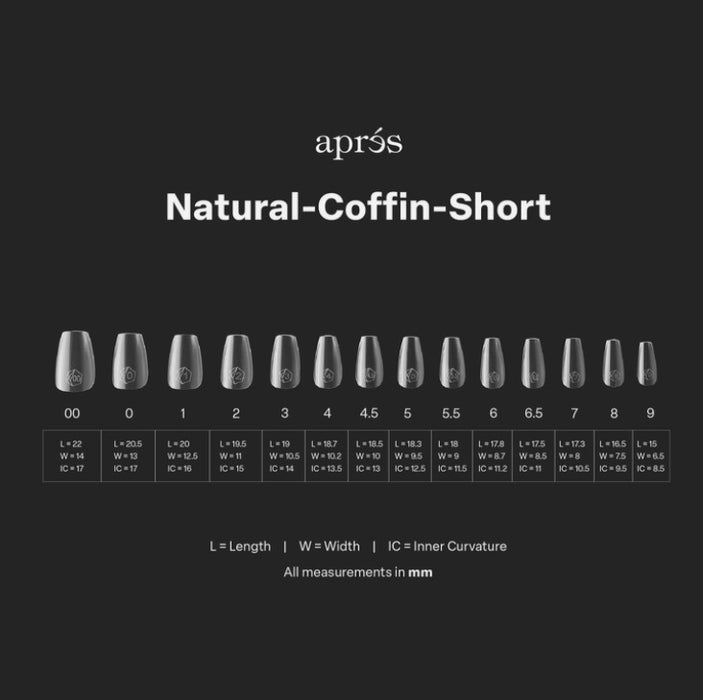 Apres Gel-X Natural Coffin (Medium) Boîte d'embouts