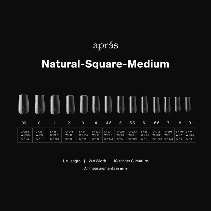 Apres Gel-X Natural Square (Medium) Box of Tips