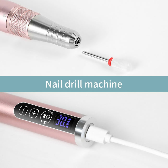 Nail Drill Pen - Coreless Motor 35K RPM - Complete Set