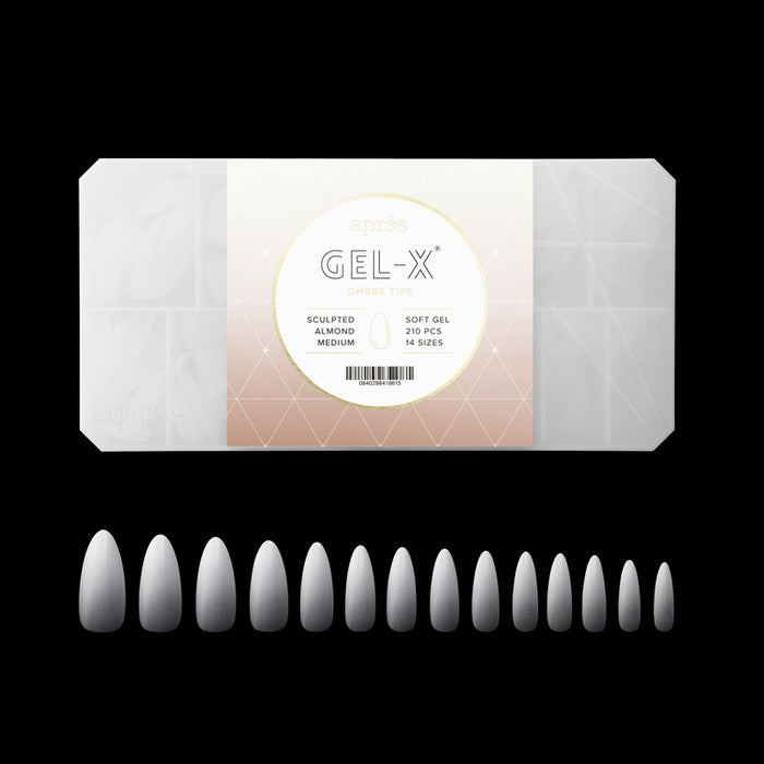 Apres Gel-X Ombré Sculpted Almond (Medium) Box of Tips (210pcs)