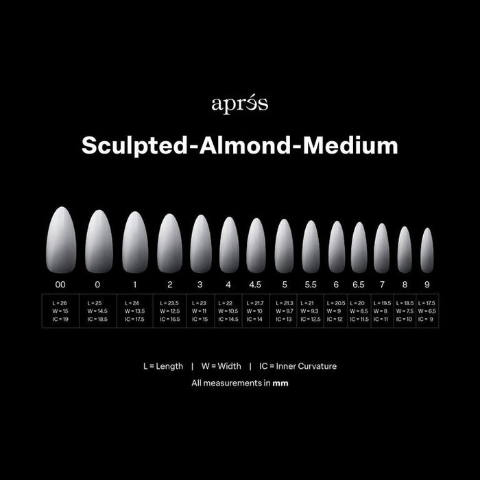 Apres Gel-X Ombré Sculpted Almond (Medium) Box of Tips (210pcs)