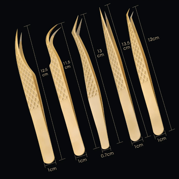 GeMerry High Precision Gold Tweezers with Fiber Tips