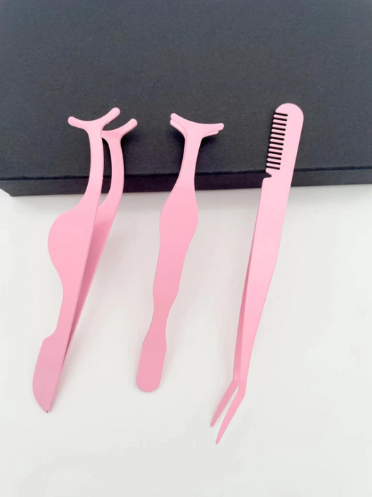 Strip False Eyelashes Applicators + Eyelash Comb + Tweezers