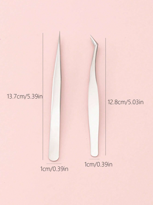 Eyelash Extension Tweezers Set of 2pcs