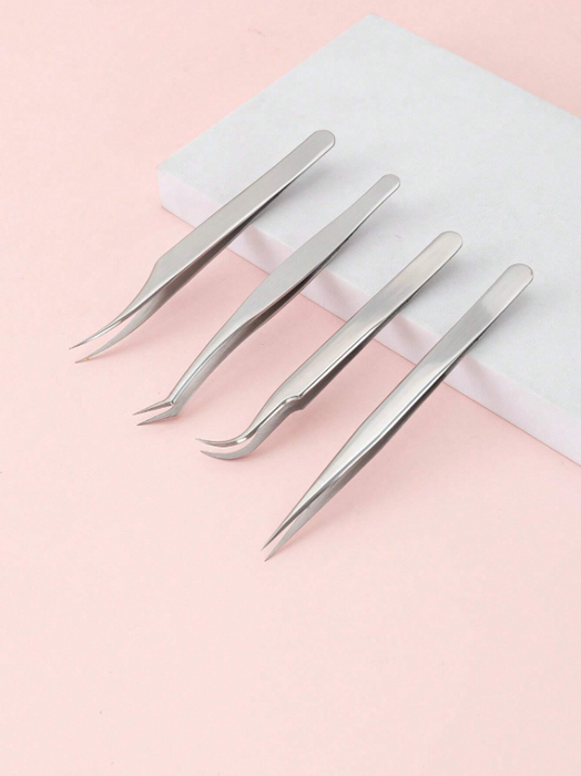 Eyelash Extension Tweezers Set of 4pcs