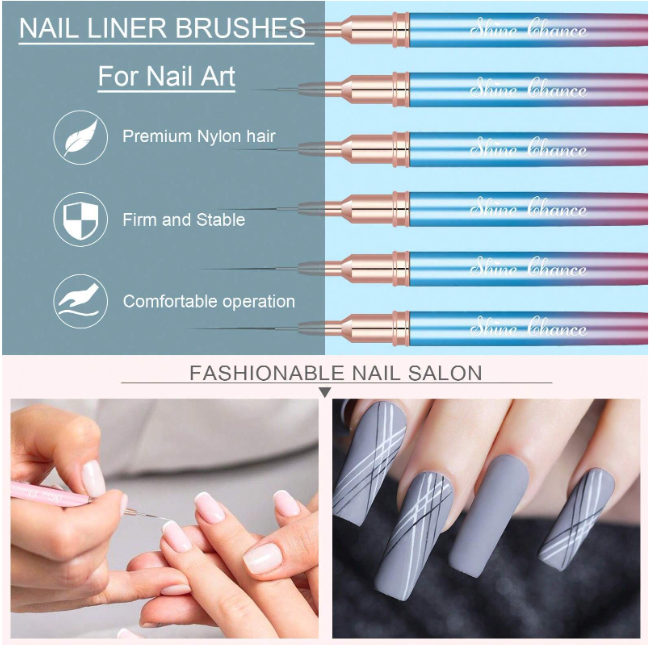 EBS Nail Art Brush - Liners - Pink & Ombre