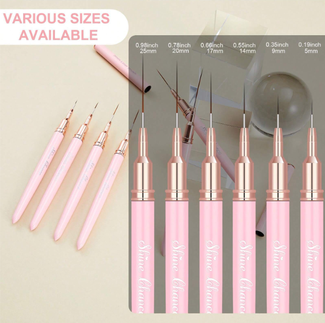 EBS Nail Art Brush - Liners - Pink & Ombre