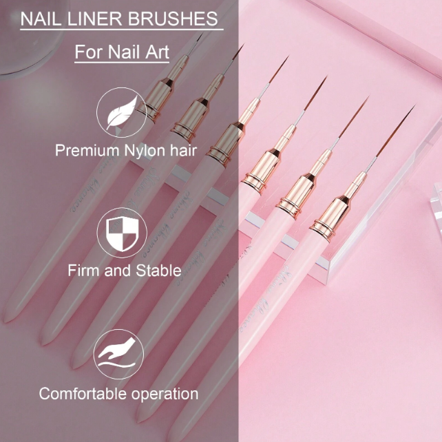 EBS Nail Art Brush - Liners - Pink & Ombre