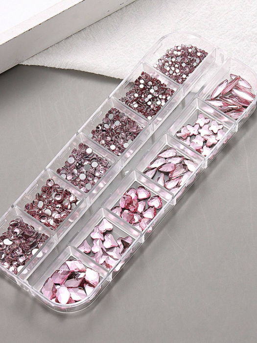 Hộp nhỏ EBS Nail Art Charm 3D Rhinestone