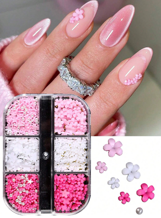 EBS Nail Art Charm - 3D Flowers Set