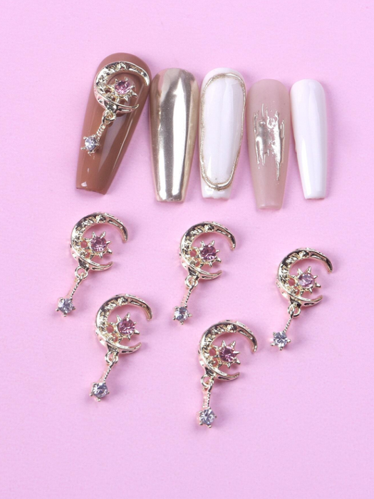 EBS Nail Art - Moon Charms - 6pcs