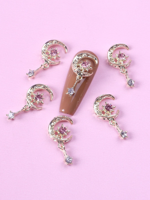 EBS Nail Art - Moon Charms - 6pcs