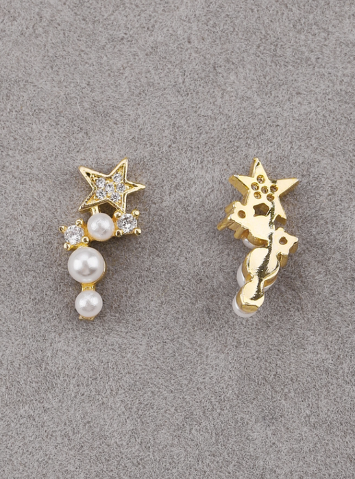 EBS Nail Art - Stars & Pearls Charms - 2pcs