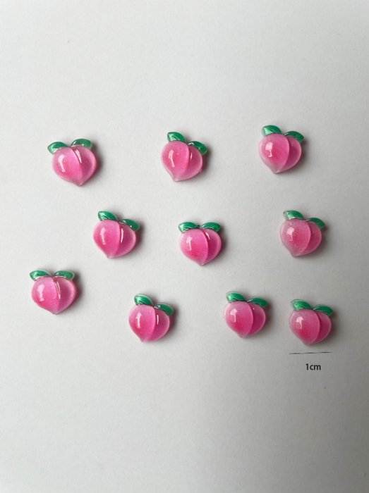 EBS Nail Art Charm - Jelly Shimmery Peaches  - 10pcs