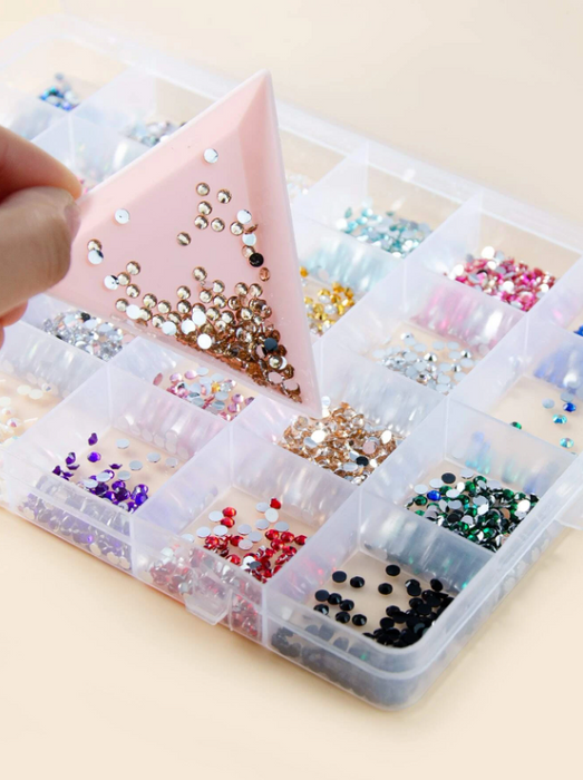 EBS - Pink Nail Rhinestones Tray