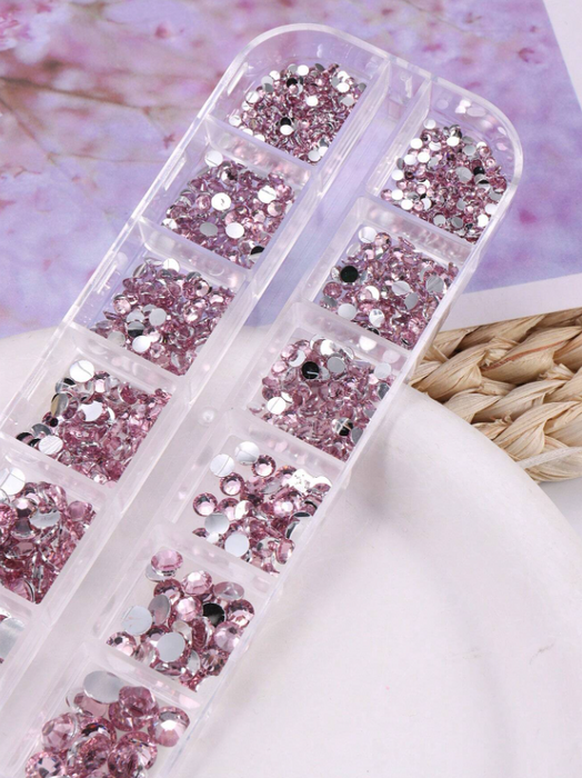 EBS Nail Art - Rose Round Rhinestones