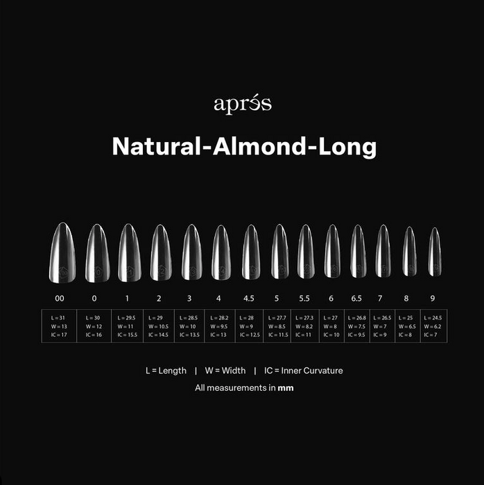 Apres Gel-X Natural Almond (Long) Box of Tips