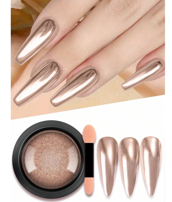 EBS Nail Art - Champagne Chrome Nail Pigment