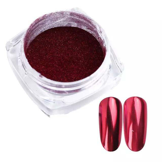 EBS Nail Art Powder Dark Rose Chrome