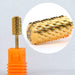 EBS Carbide Nail Drill Bits Large Barrel Rounded Smooth Top (Gold)