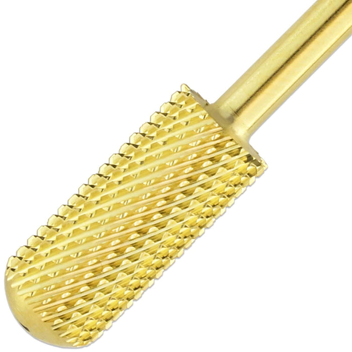 3/32" Shank Safety Nail Carbide Small Barrel Smooth Top Gold - Eminent Beauty System