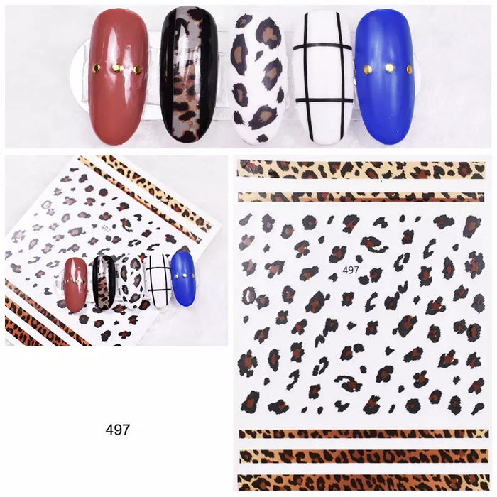 EBS Nail Art Sticker - Sexy Leopard Printed Sticker