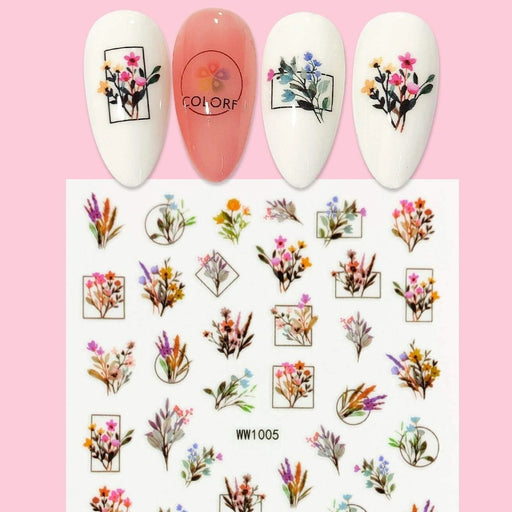 Nail Art Sticker - Floral Pattern Nail Art Sticker