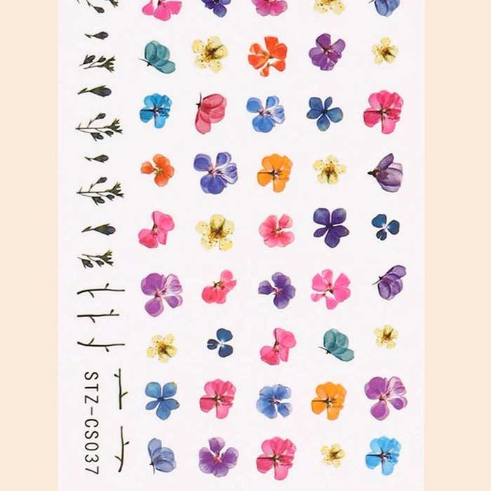 Nail Art Sticker - Flower Print Nail Art Sticker 2 Sheet