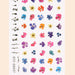 Nail Art Sticker - Flower Print Nail Art Sticker 2 Sheet