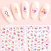 Nail Art Sticker - Flower Pattern Nail Art Sticker 2 Sheets