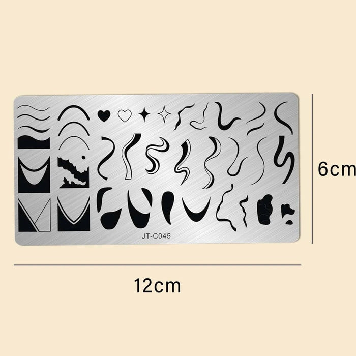 Nail Art Tools - Heart Pattern Nail Art Template Plate