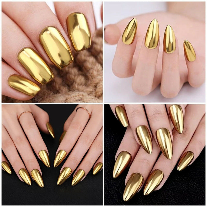 EBS Nail Art Powder Mirror Gold Chrome