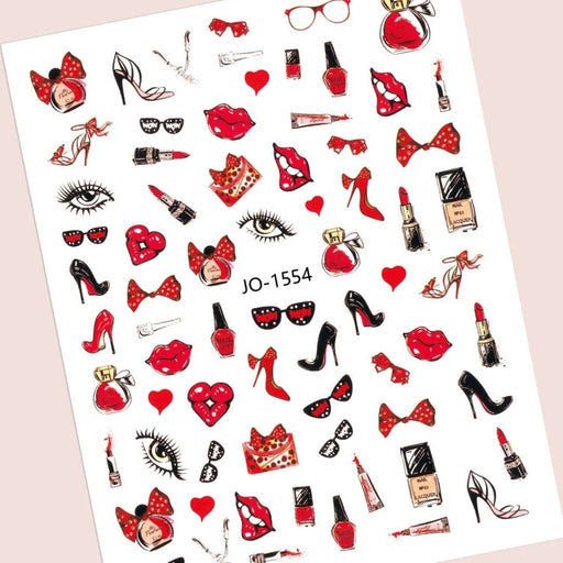 Nail Art Sticker - Valentine's Day Pattern Nail Art Sticker