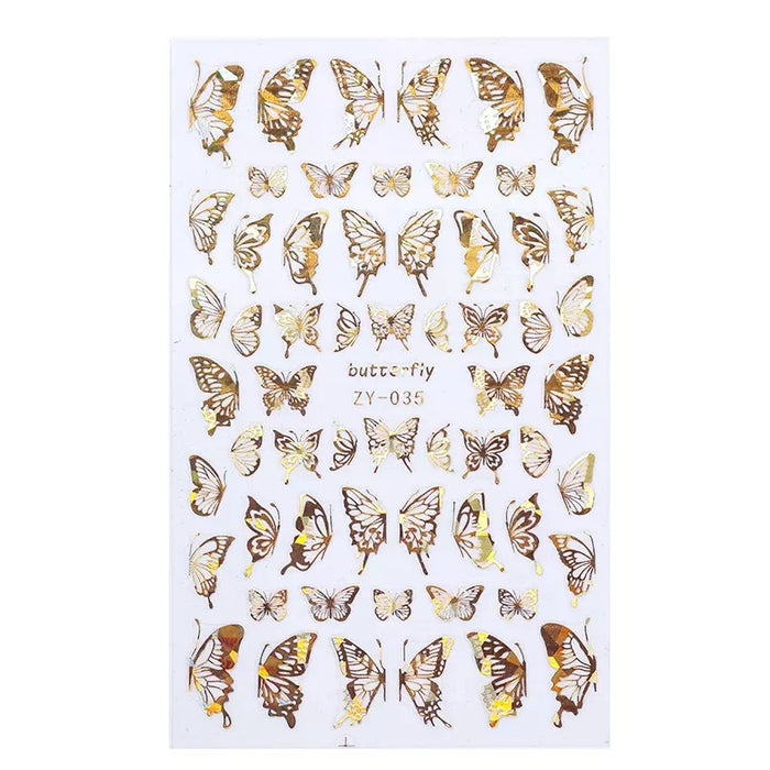 EBS Nail Art Sticker - Golden Butterfly