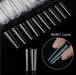 EBS Clear Extra-Long Coffin Nail Tips (500ct/bag)