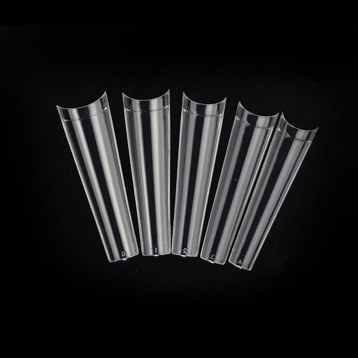 EBS Clear Extra-Long Coffin Nail Tips (500ct/bag)
