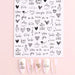 Nail Art Sticker - Heart Pattern Nail Art Sticker 2 Sheet